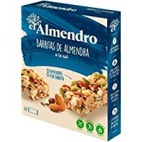 Los mejores  - El Almendro - Barritas de Almendra a la Sal - 4x21 gr - Sin Gluten - Sin Aceite de Palma - Alto Contenido en Fibra